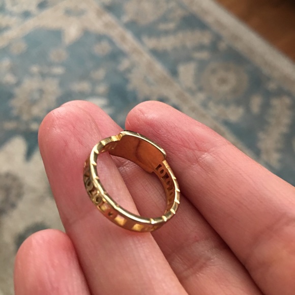 VLOSU VAFFNO gold plated stainless steel ring - Picture 5 of 10